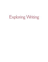 cover of the book Exploring Writing: Paragraphs and Essays