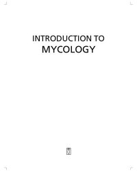 cover of the book Introduction to mycology