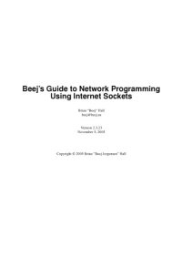 cover of the book Beej’s Guide to Network Programming  Using Internet Sockets