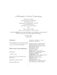 cover of the book A bibliography of literate programming