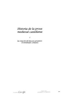 cover of the book Historia de la prosa medieval castellana