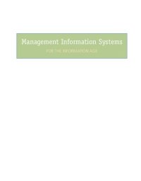 cover of the book Management Information Systems for the Information Age