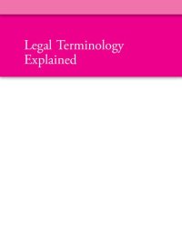 cover of the book Legal Terminology Explained