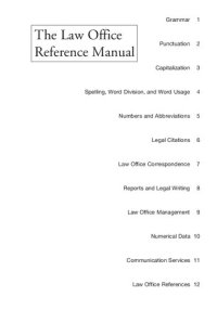 cover of the book The Law Office Reference Manual