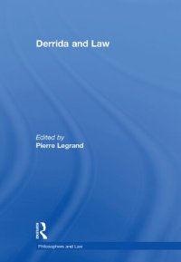 cover of the book Derrida and Law