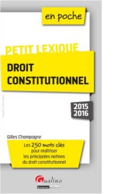 cover of the book Petit lexique de droit constitutionnel