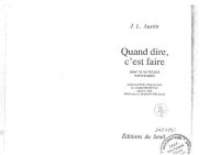 cover of the book Quand dire, c'est faire