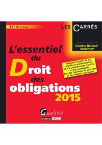 cover of the book L’essentiel du droit des obligations 2015