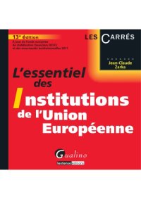 cover of the book L’essentiel des institutions de l’Union européenne