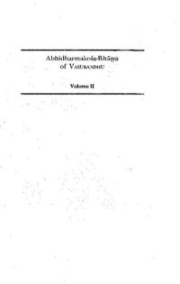 cover of the book Abhidharmakośa-Bhāṣya of Vasubandhu: The Treasury of the Abhidharma and its (Auto) commentary Vol. 2