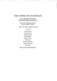 cover of the book The Codex of Justinian: A New Annotated Translation with Parallel Latin and Greek Text