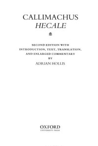 cover of the book Callimachus: Hecale