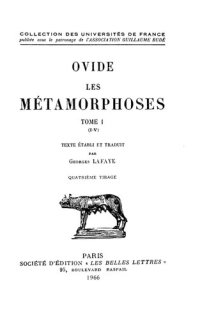 cover of the book Ovide: Les Métamorphoses. Tome I-III