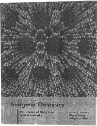 cover of the book Inorganic Chemistry: Principles of Structure and Reactivity