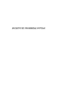 cover of the book Incestus et prohibitae nuptiae: L'Inceste à Rome