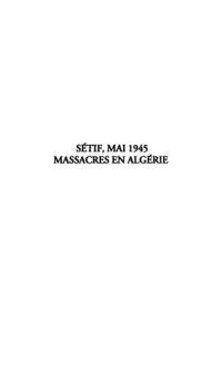 cover of the book Sétif, mai 1945 : massacres en Algérie