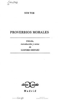 cover of the book Proverbios morales