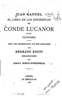 cover of the book El libro de los enxiemplos del conde Lucanor et de Patronio