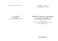 cover of the book The Prose Solomon and Saturn and Adrian and Ritheus edited from the British Library Manuscripts with Commentary