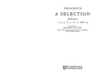 cover of the book Theocritus: A Selection: Idylls 1, 3, 4, 6, 7, 10, 11 and 13