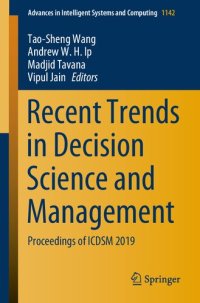 cover of the book Recent Trends in Decision Science and Management: Proceedings of ICDSM 2019