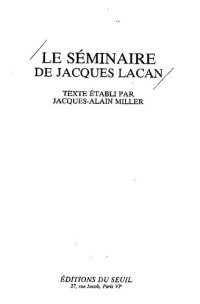 cover of the book Le Séminaire, Livre III : Les Psychoses