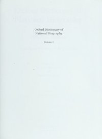 cover of the book Oxford Dictionary of National Biography: In Association With the British Academy : From the Earliest Times to the Year 2000. Volume 1 Aaron-Amory