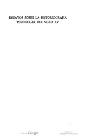 cover of the book Ensayos sobre la historiografía peninsular del siglo XV