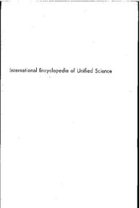 cover of the book International Encyclopedia of Unified Science