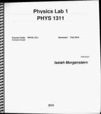 cover of the book Laboratory Manual for General Physics Lab 1 PHYS 1311 Fall 2019