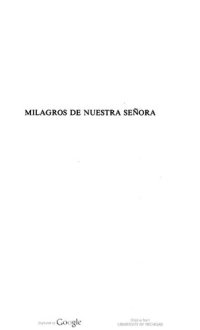 cover of the book Milagros de nuestra señora