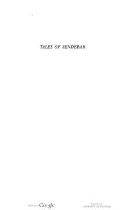 cover of the book Tales of Sendebar : an edition and translation of the Hebrew version of the "Seven sages", based on unpublished manuscripts