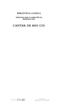 cover of the book Cantar de Mio Cid