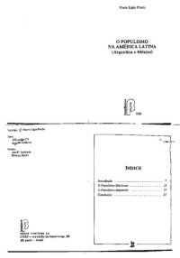 cover of the book O Populismo na América Latina (Argentina e México)