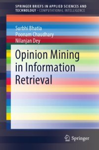 cover of the book Opinion Mining In Information Retrieval