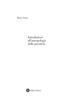 cover of the book Introduzione all'antropologia della parentela