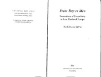 cover of the book From boys to men : formations of masculinity in late medieval Europe