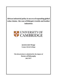 cover of the book African Industrial Policy in an Era of Expanding Global Value Chains: The Case of Ethiopia's Textile and Leather Industries