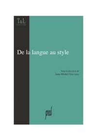 cover of the book De la langue au style