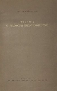 cover of the book Wykłady o filozofii średniowiecznej