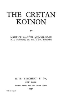 cover of the book The Cretan Koinon