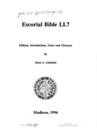 cover of the book Escorial Bible I.i.7