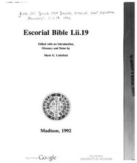 cover of the book Escorial Bible I.ii. 19