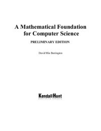 cover of the book A Mathematical Foundation for Computer Science, Preliminary Edition