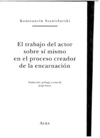 cover of the book El trabajo del actor sobre sí mismo en el proceso creador de la encarnación