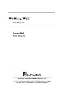 cover of the book Writing Well