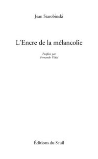 cover of the book L'Encre de la mélancolie