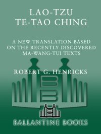 cover of the book Lao-Tzu: Te-Tao Ching