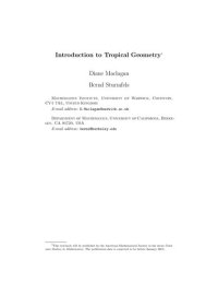 cover of the book Introduction to Tropical Geometry