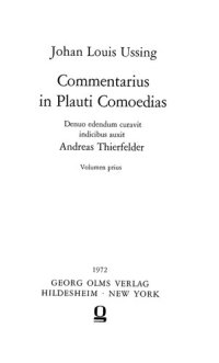 cover of the book Commentarius in Plauti comoedias